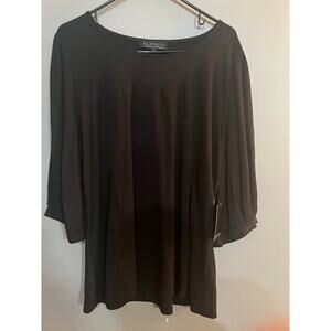 Eloquii plus size black 3/4 sleeve top womens 16 NWT